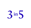 3 in 5 graphic